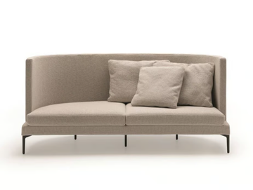 CLAN - Curved fabric sofa by Living Divani - view 2